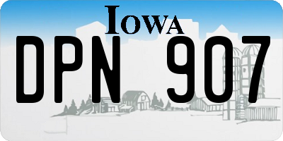 IA license plate DPN907