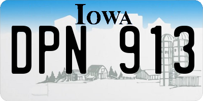 IA license plate DPN913