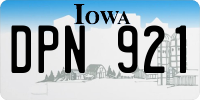IA license plate DPN921