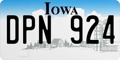 IA license plate DPN924