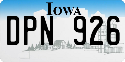 IA license plate DPN926