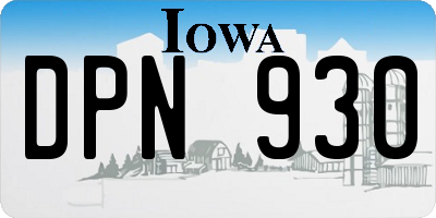 IA license plate DPN930