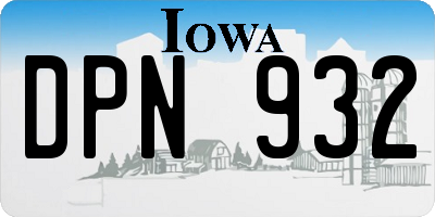 IA license plate DPN932