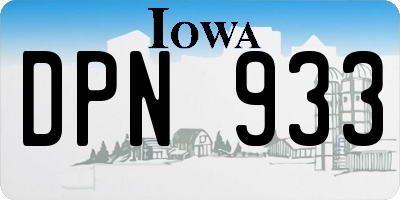 IA license plate DPN933