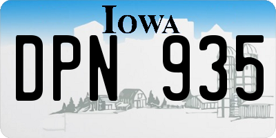 IA license plate DPN935