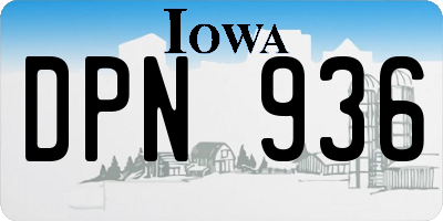 IA license plate DPN936