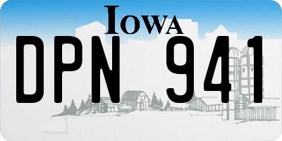 IA license plate DPN941