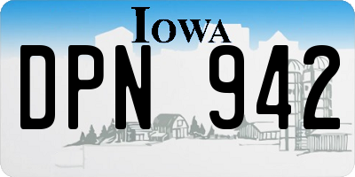 IA license plate DPN942