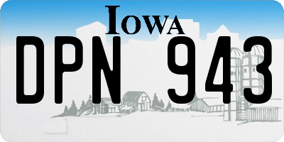 IA license plate DPN943