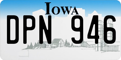 IA license plate DPN946
