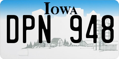 IA license plate DPN948