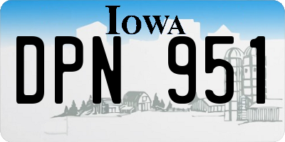 IA license plate DPN951