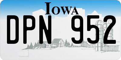 IA license plate DPN952