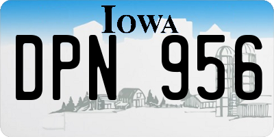 IA license plate DPN956