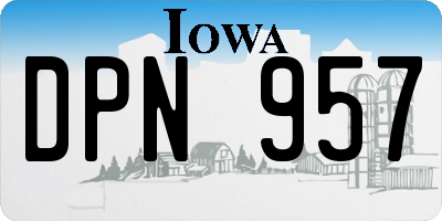 IA license plate DPN957