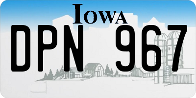 IA license plate DPN967