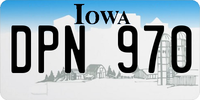 IA license plate DPN970