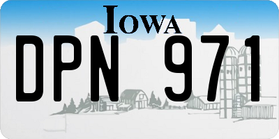 IA license plate DPN971