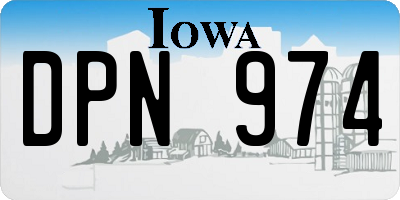 IA license plate DPN974