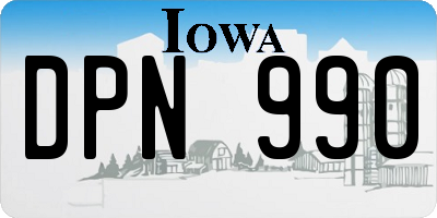 IA license plate DPN990