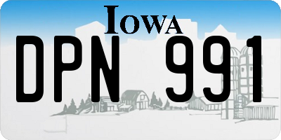 IA license plate DPN991
