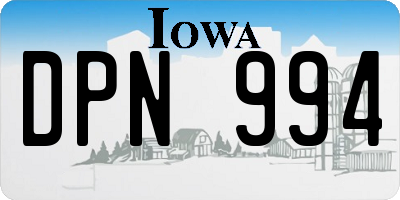 IA license plate DPN994