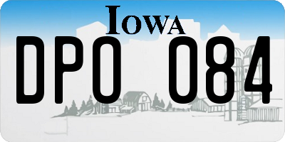 IA license plate DPO084