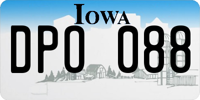 IA license plate DPO088