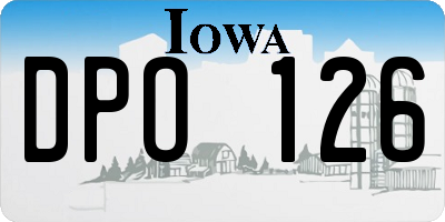 IA license plate DPO126