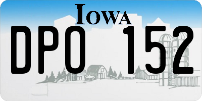 IA license plate DPO152