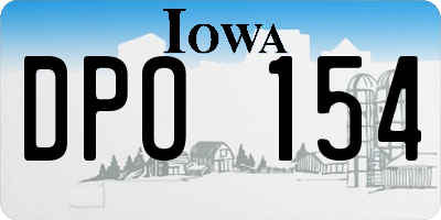 IA license plate DPO154