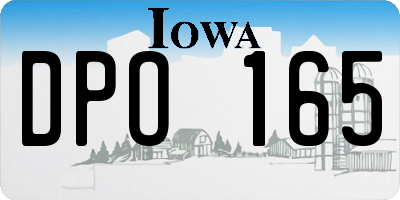 IA license plate DPO165