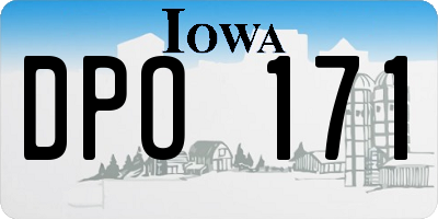 IA license plate DPO171