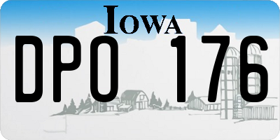 IA license plate DPO176