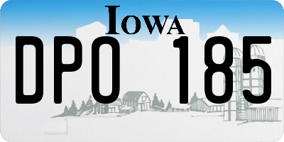 IA license plate DPO185