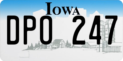 IA license plate DPO247