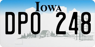 IA license plate DPO248