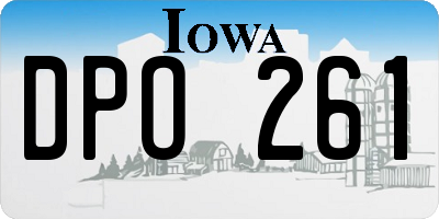IA license plate DPO261