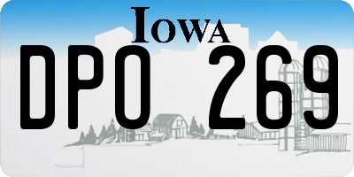 IA license plate DPO269