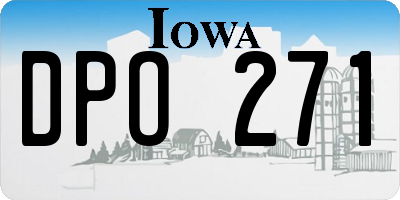 IA license plate DPO271