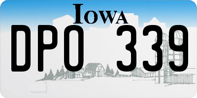 IA license plate DPO339