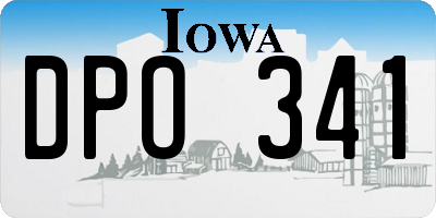 IA license plate DPO341