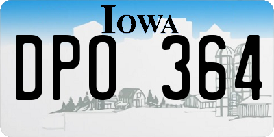 IA license plate DPO364