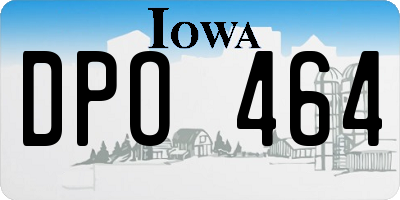 IA license plate DPO464