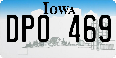 IA license plate DPO469