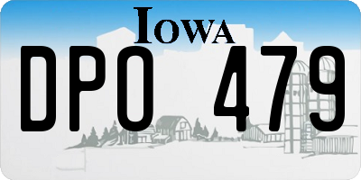 IA license plate DPO479