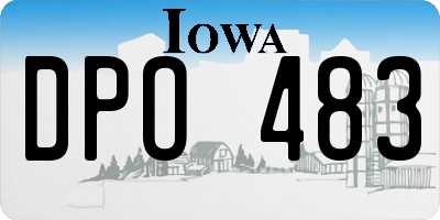 IA license plate DPO483