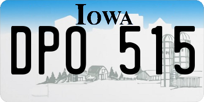 IA license plate DPO515
