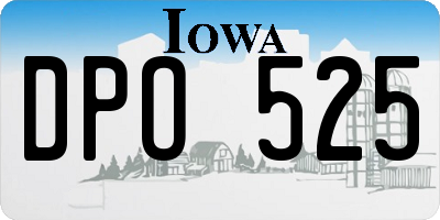 IA license plate DPO525