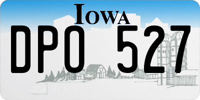 IA license plate DPO527